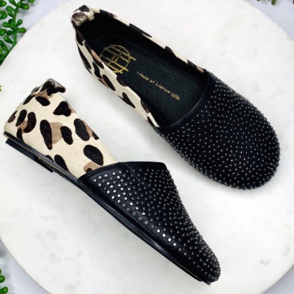 House of Harlow stud kye cheetah print loafers size 5.5